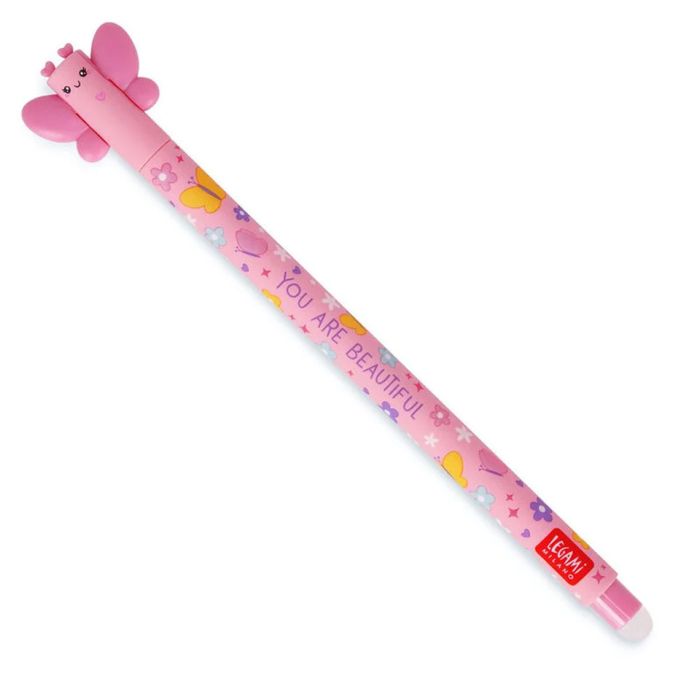 Legami Στυλό Erasable Με Γόμα Ροζ Butterfly EPPINKIT45 0,7mm