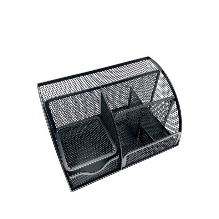 Metron Σετ Γραφείου Μεταλλικό 7 Θέσεων 22x14x12.5cm Μαύρο