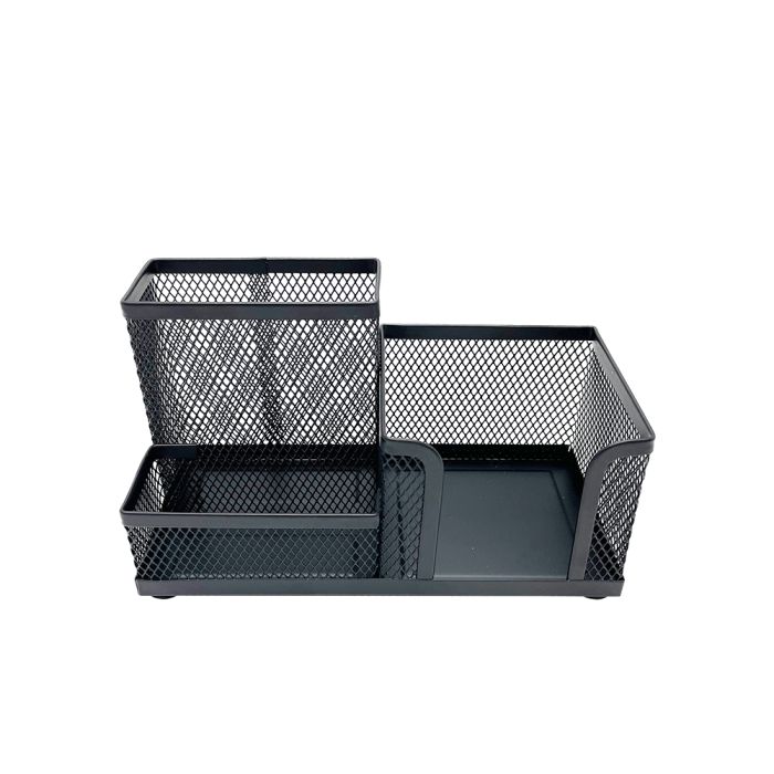 Metron Σετ Γραφείου Μεταλλικό 3 Θέσεων 18.6x9.5x10.2cm Μαύρο