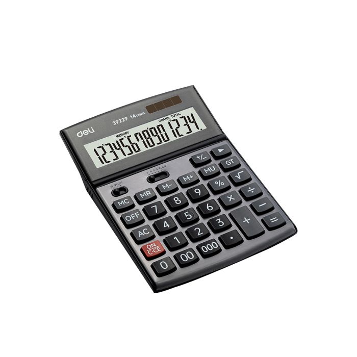 Deli Αριθμομηχανή 14 Ψηφίων 39229 Ασημί