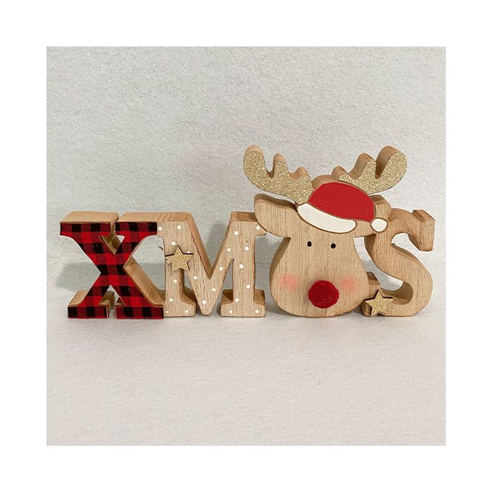 EFO Ξύλινο Xmas Ελαφάκι 23x11cm