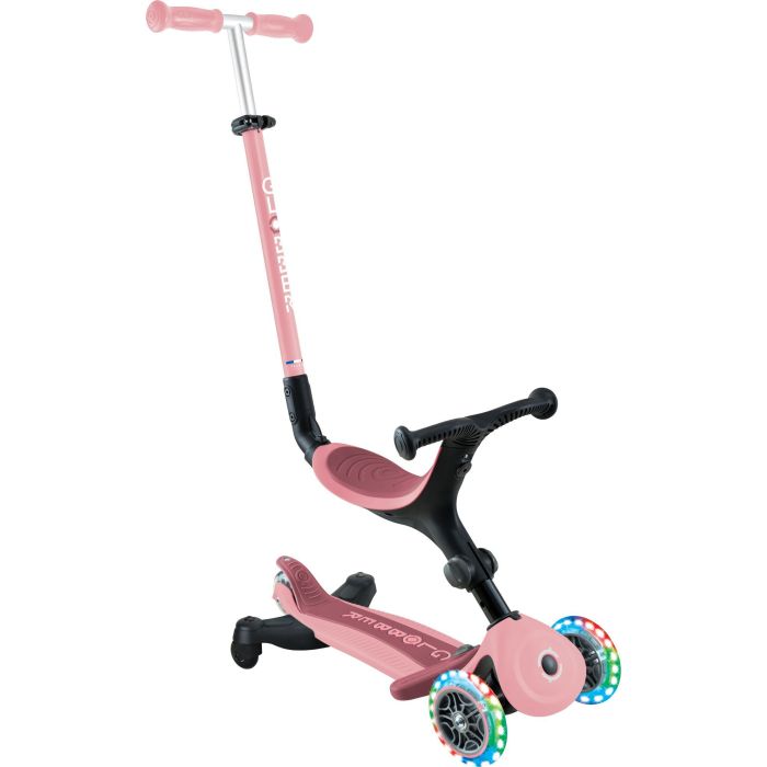 Globber Scooter Τρίτροχο Πατίνι Foldable Go.Up Active Lights 360 Pastel Pink 749-310