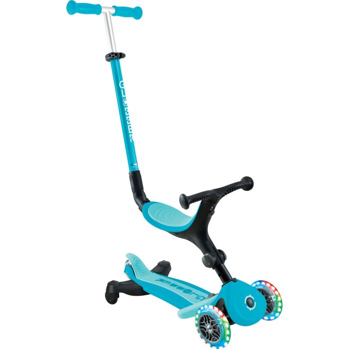 Globber Scooter Τρίτροχο Πατίνι Foldable Go.Up Active Lights 360 Aqua 749-300