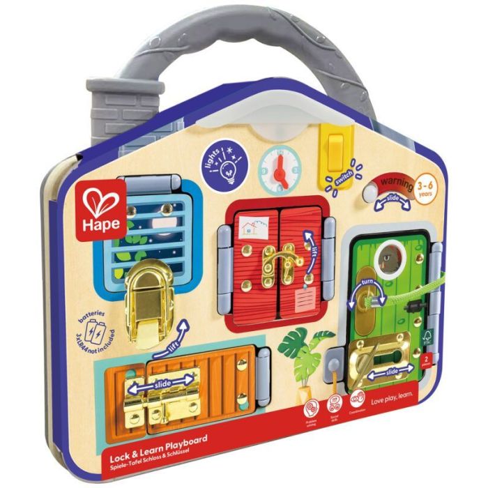 Hape Early Explorer Ξύλινο Lock And Learn Playboard E1111K