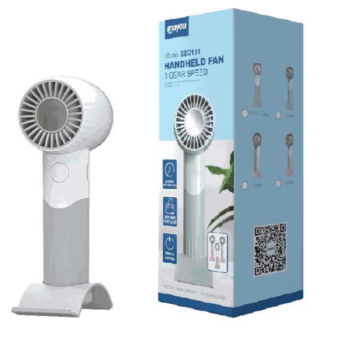 Mayou Ανεμιστηράκι Χειρός Type C Γκρι 500mAh