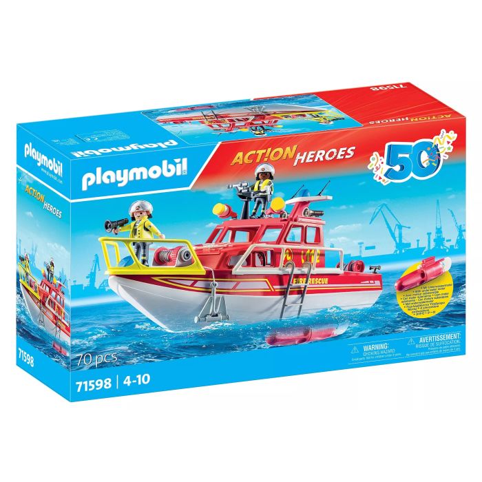 Playmobil Action 71598 Πυροσβεστικό Σκάφος Διάσωσης