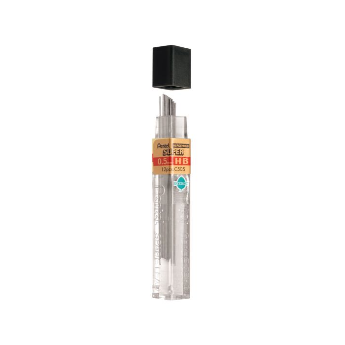 Pentel Μύτες Για Μηχανικό Μολύβι 0.5mm HB 12 Tεμ