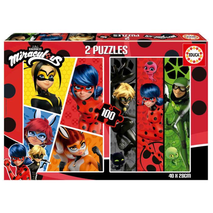 Educa Παζλ Miraculous Ladybug 2x100 pcs