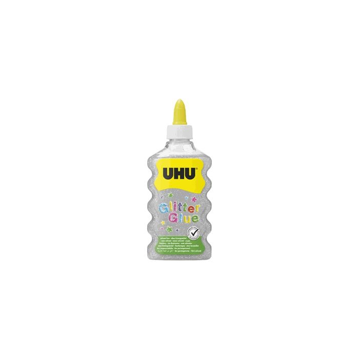 UHU Χρυσόκολλα Μπουκάλι Ασημί 177ml