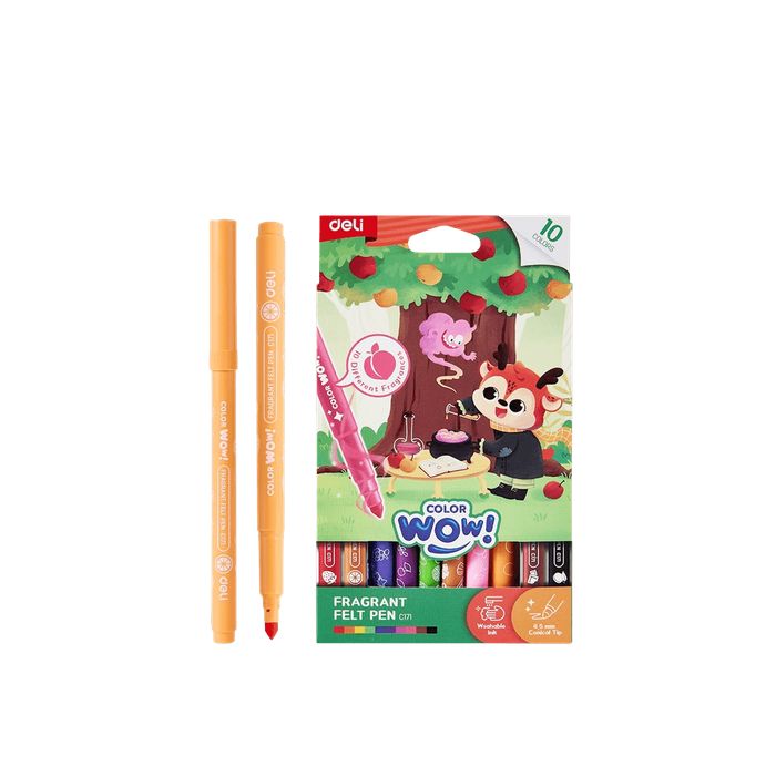 Deli Μαρκαδόροι Ζωγραφικής Glitter Washable Color WOW 10 Τεμ.