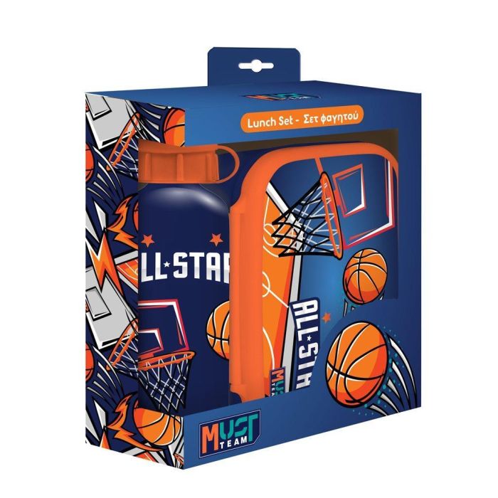 Must Σετ Φαγητού Basketball Φαγητοδοχείο 800ml Και Παγούρι 500ml 586462