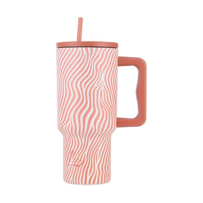 Estia Save The Aegean Θερμός Straw Tumbler XL Soft Ripple 900ml