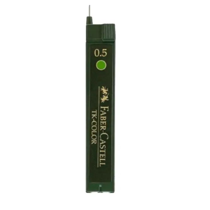 Faber Castell Μύτες Για Μηχανικό Μολύβι TK Color Green 0.5mm HB 12 Tεμ