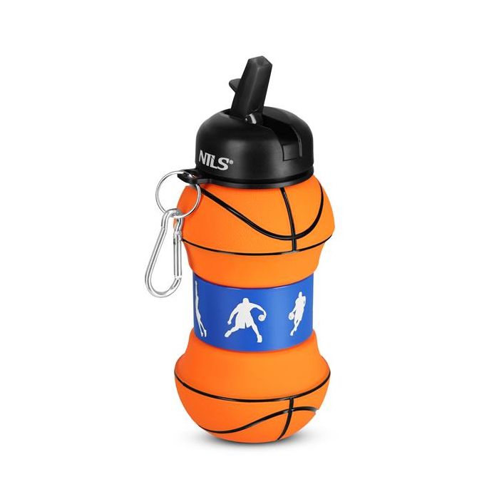 Nils Παγούρι Folding Silicone Cup NC4104 Basketball 550ml