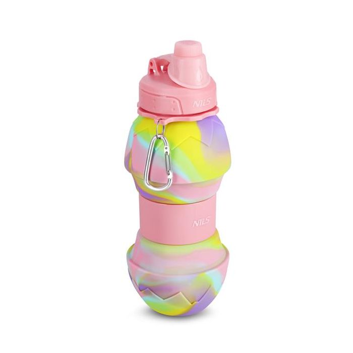 Nils Παγούρι Folding Silicone Cup NC4104 Pink 550ml