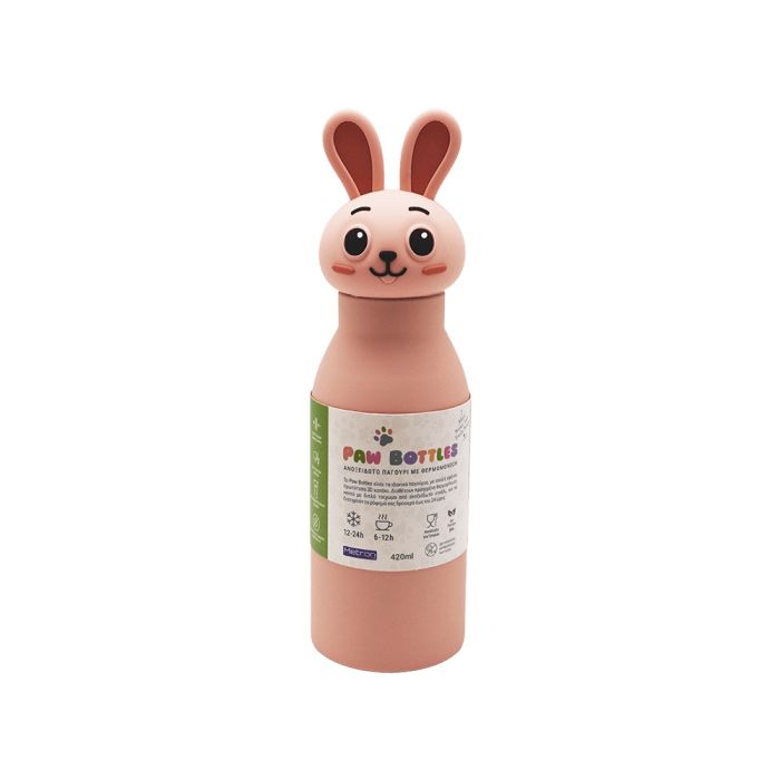 Metron Kids Θερμός Παγούρι Paw Bottles Bunny 420ml