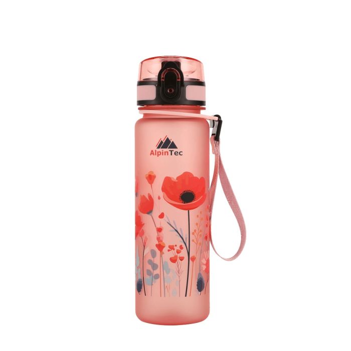 AlpinTec Πλαστικό Παγούρι Mood Floral Pink 500ml