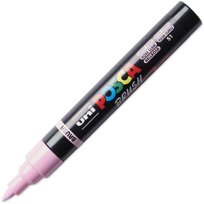 Uni Μαρκαδόρος Ζωγραφικής Posca Brush PC-5BR 51 Light Pink