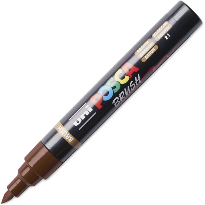 Uni Μαρκαδόρος Ζωγραφικής Posca Brush PC-5BR 21 Brown