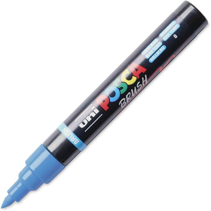 Uni Μαρκαδόρος Ζωγραφικής Posca Brush PC-5BR 8 Light Blue