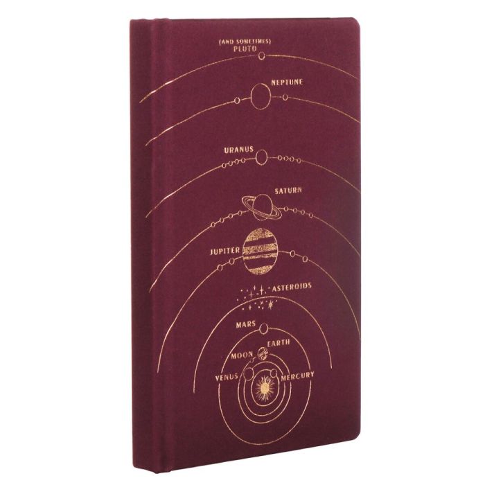 Designworks Ink Σημειωματάριο Journal Burgundy Solar System Matte Satin 21x13cm