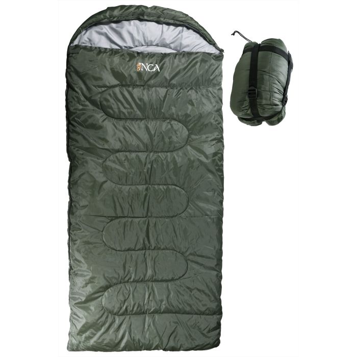 INCA Υπνόσακος Foldpack Με Μαξιλάρι Χακί 220x95cm