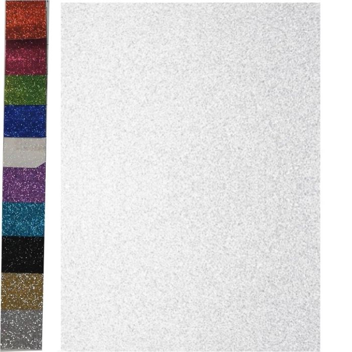Colorfix Χαρτόνι Κάνσον Glitter White 50x70cm 250gr